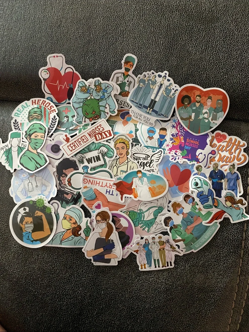 🖤 33 Nurse Appreciation Sticker Pack - Mixed Colors